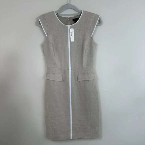 J. Crew Linen Career Dress Women's Size 4 - Picture 1 of 13